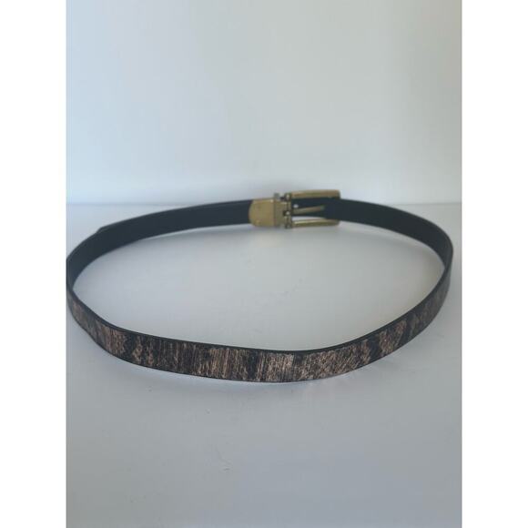 Coldwater Creek Leather Belt Animal Print Womens Size 34 - Picture 3 of 9